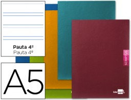 Libreta Liderpapel Scriptus A5+ 48h 90g/m² pauta 3,5mm. colores surtidos